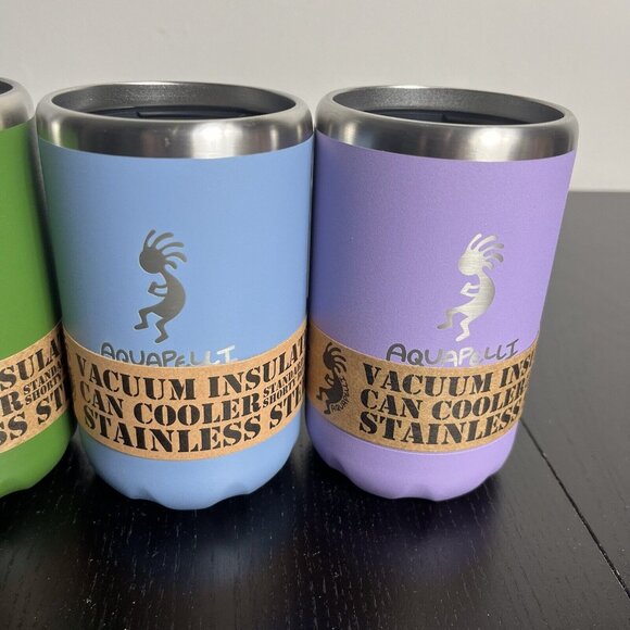 AQUAPELLI Vacuum Insulated Can Cooler, Lot of 4 Regular Size, Multicolor NEW - Picture 3 of 6